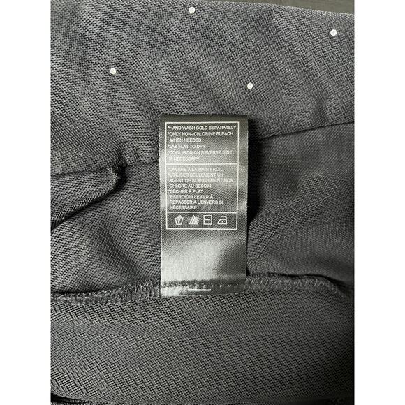 NWT Steve Madden Glam/Rave/GNO Sexy Semi Sheer Mesh Lace Front Blouse - Picture 4 of 7